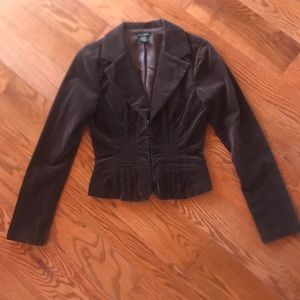 Brown velvet blazer